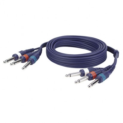 DAP 3 Mono Jack/3 Mono Jack 1,5mtr Line/Instrumentcable