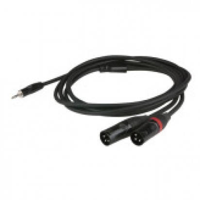 DAP Stereo 3,5mm jack > 2x XLR-M 1,5m recessed jack body