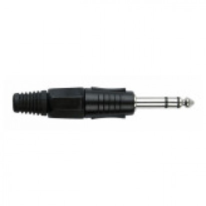 DAP Jackplug 6.3mm Stereo Black with Black Endcap