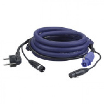 DAP LIGHT Powersignalcable 15mtr Schuko/Pwrcon- XLR M/F