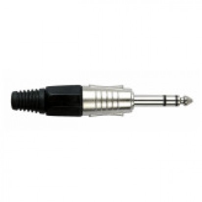 DAP Jackplug 6.3mm Stereo Nickel with Black Endcap