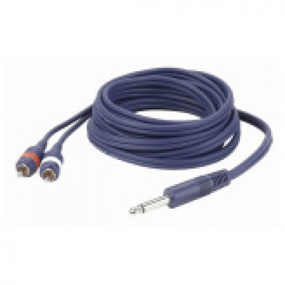 DAP Mono Jack/2 RCA Plugs 3 mtr Line/Instrumentcable