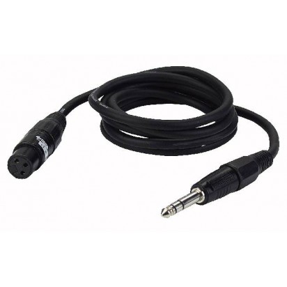 DAP 6 mtr XLR F/Jack Stereo Black Mic/linecable