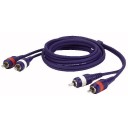 DAP 2 RCA Male/2 RCA Male 1,5mtr Line/Instrumentcable