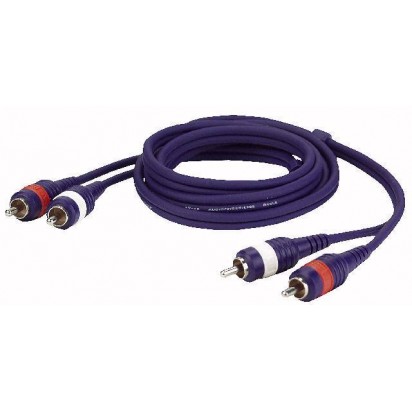 DAP 2 RCA Male/2 RCA Male 1,5mtr Line/Instrumentcable