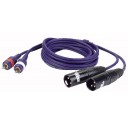 DAP 3 mtr 2 XLR M/2 RCA Connector Line/Instrumentcable