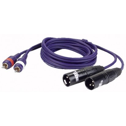 DAP 3 mtr 2 XLR M/2 RCA Connector Line/Instrumentcable