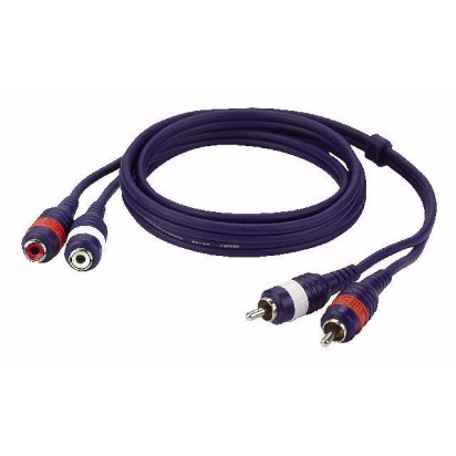 DAP 2 RCA Male/2 RCA Female 1,5mtr Line/Instrumentcable