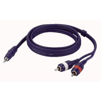 DAP Stereo Mini Jack/2 RCA 1,5mtr Line/Instrumentcable