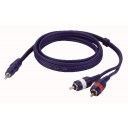 DAP Stereo Mini Jack/2 RCA 3 mtr Line/Instrumentcable