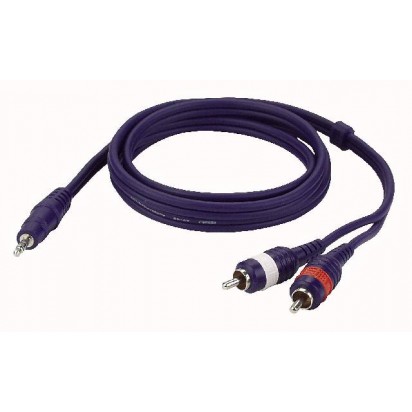 DAP Stereo Mini Jack/2 RCA 3 mtr Line/Instrumentcable