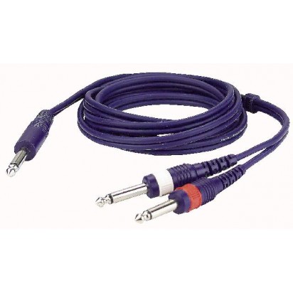 DAP Mono Jack/2 Mono Jack 3 mtr Line/Instrumentcable