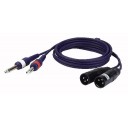 DAP 3 mtr 2 XLR M/2x Jack 6.3mm