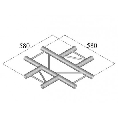 Pro-truss Pro 22 Cross C 410 H 4-way horizontal cross